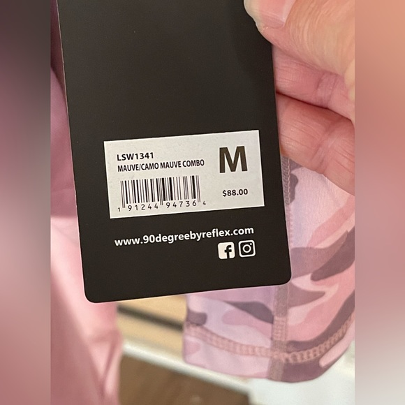 90 DEGREES BY REFLEX Two Piece Sweatshirt Bike Shorts Activewear Set. NWT - Picture 4 of 6